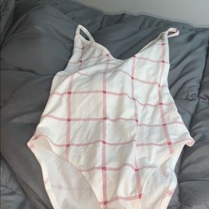 White and red bodysuit